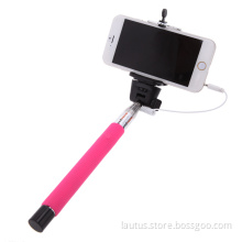 Extendable Self Portrait Selfie Handheld Stick Monopod Tripod With cellphone Adjustable Clip Holder for iPhone Samsung Camera
